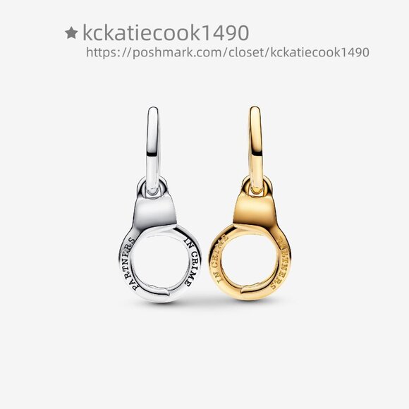 Pandora Openable & Splittable Handcuffs Dangle Charm - Picture 2 of 6